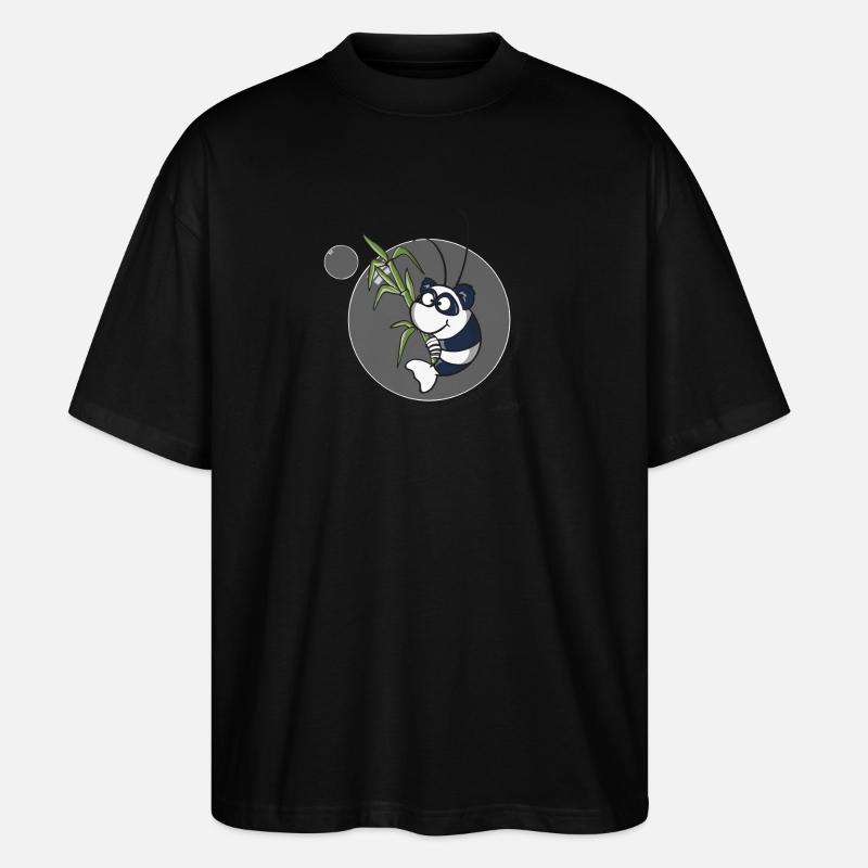 Panda Garnele - Stanley/Stella Oversized Unisex Bio T-Shirt Blaster 2.0 - Schwarz