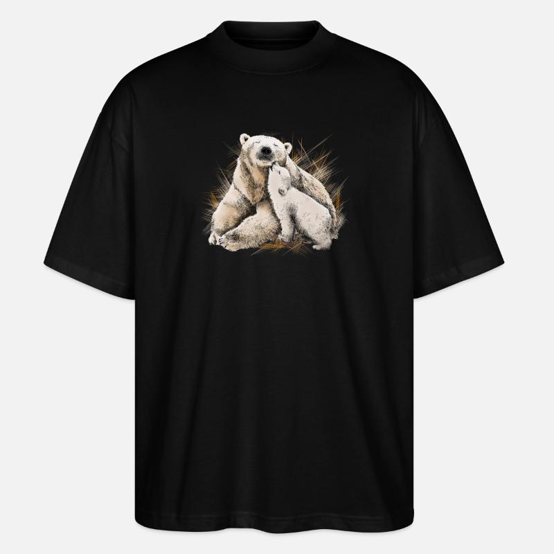 Eisbär - Stanley/Stella Oversized Unisex Bio T-Shirt Blaster 2.0 - Schwarz