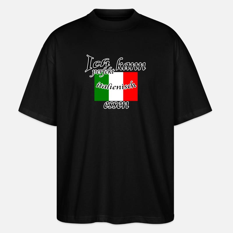 Perfekt Italienisch Geschenk - Stanley/Stella Oversized Unisex Bio T-Shirt Blaster 2.0 - Schwarz