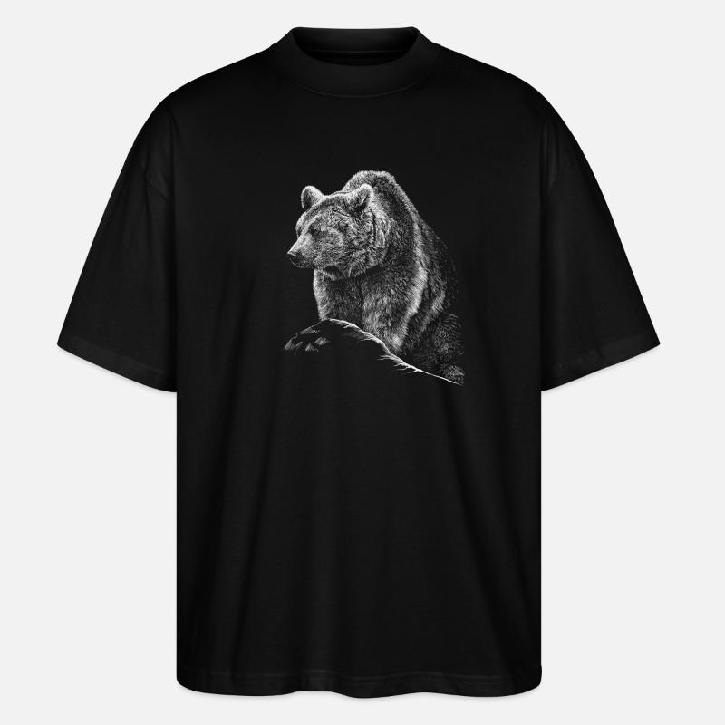 Bär - Stanley/Stella Oversized Unisex Bio T-Shirt Blaster 2.0 - Schwarz