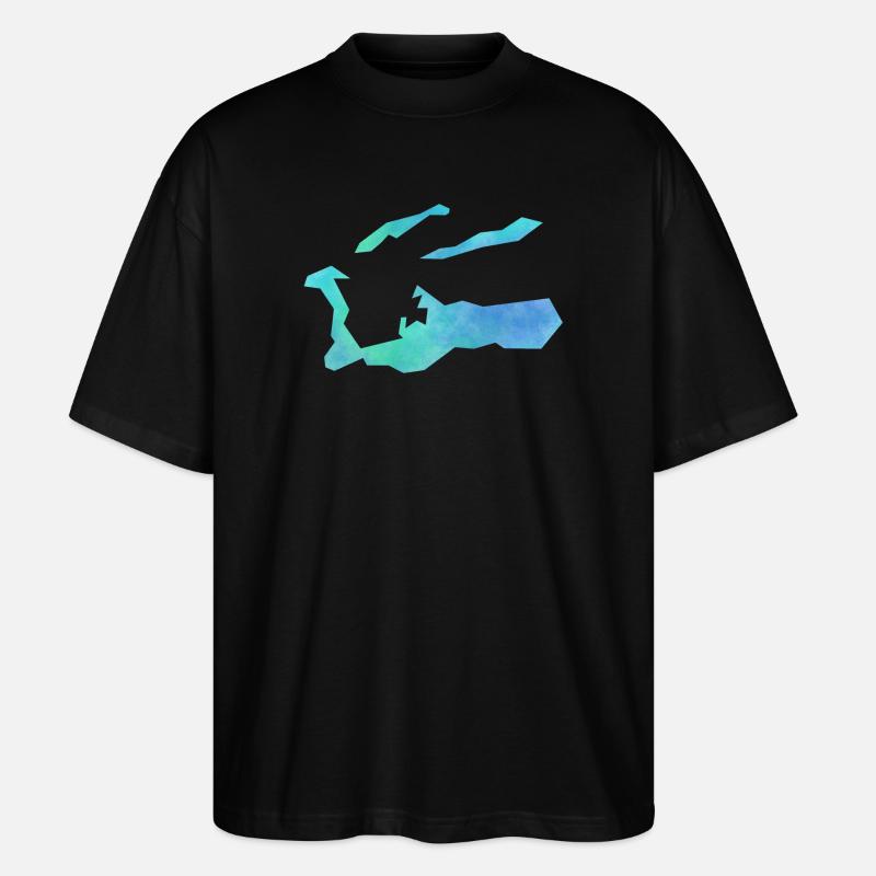 Kaiman Inseln - Stanley/Stella Oversized Unisex Bio T-Shirt Blaster 2.0 - Schwarz