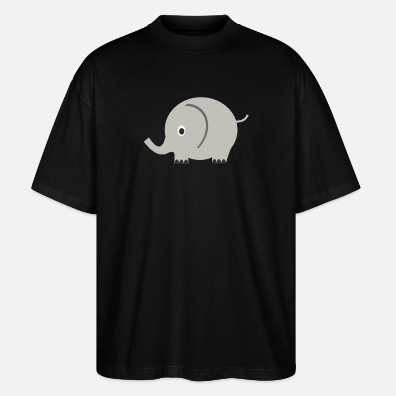 éléphant - T-shirt bio Blaster 2.0 coupe oversize Stanley/Stella Unisexe - noir
