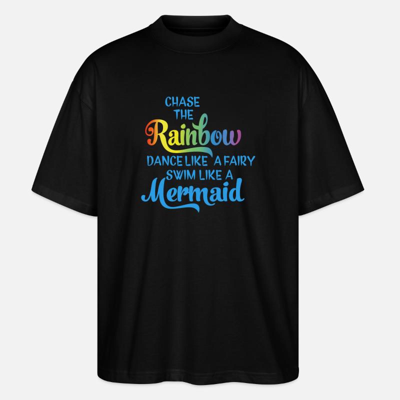 Folge dem Regenbogen - Stanley/Stella Oversized Unisex Bio T-Shirt Blaster 2.0 - Schwarz