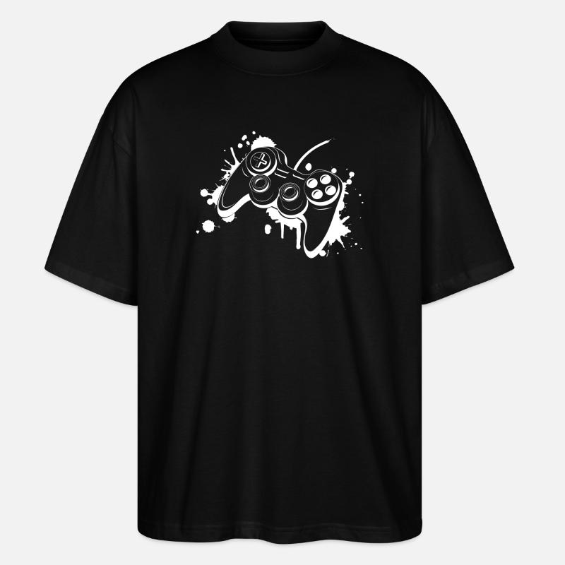 Gamepad Graffiti - Stanley/Stella Oversized Unisex Organic T-shirt Blaster 2.0 - black