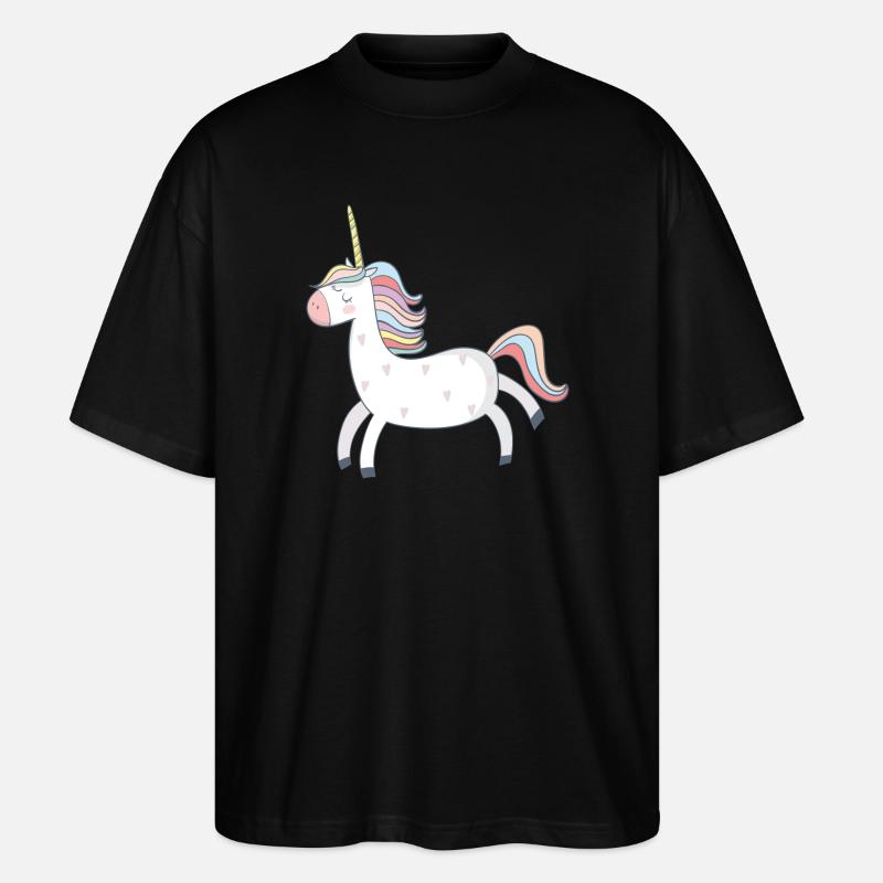 Einhorn - Stanley/Stella Oversized Unisex Bio T-Shirt Blaster 2.0 - Schwarz