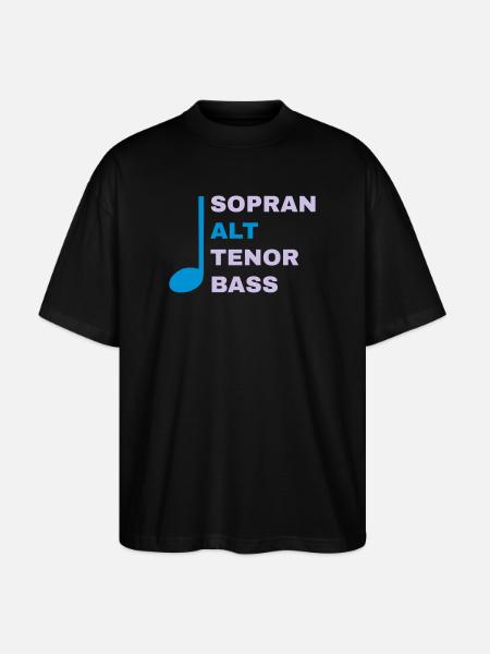 SATB mit Note - Alt - Stanley/Stella Oversized Unisex Bio T-Shirt Blaster 2.0 - Schwarz