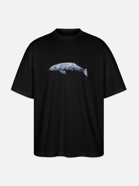 Grauwal - Baleine grise - Grauwal - Stanley/Stella Oversized Unisex Bio T-Shirt Blaster 2.0 - Schwarz