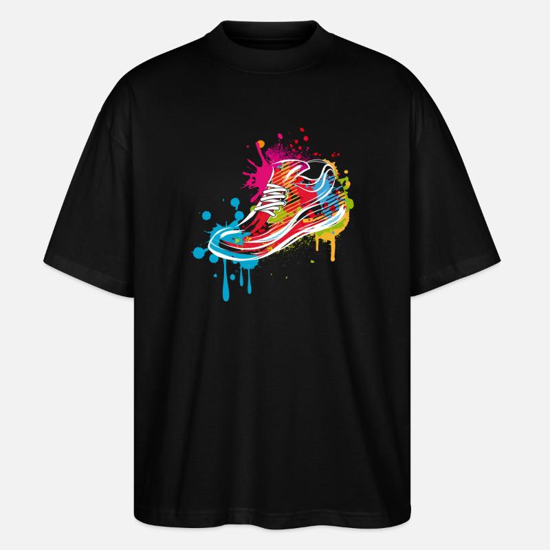 Sneaker Graffiti - Stanley/Stella Oversized Unisex Organic T-shirt Blaster 2.0 - black