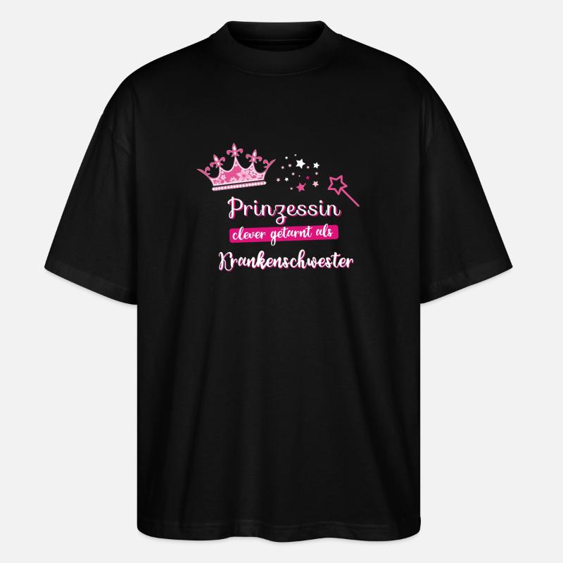 Krankenschwester Prinzessin Beruf fee beste Zauber - Stanley/Stella Oversized Unisex Bio T-Shirt Blaster 2.0 - Schwarz