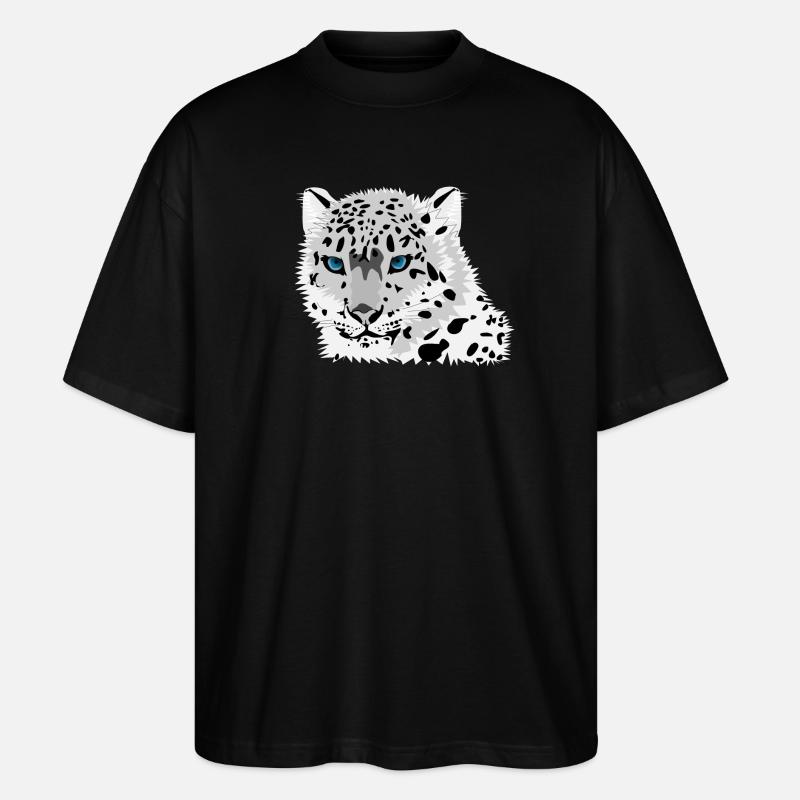 Leopard Katze - Stanley/Stella Oversized Unisex Bio T-Shirt Blaster 2.0 - Schwarz