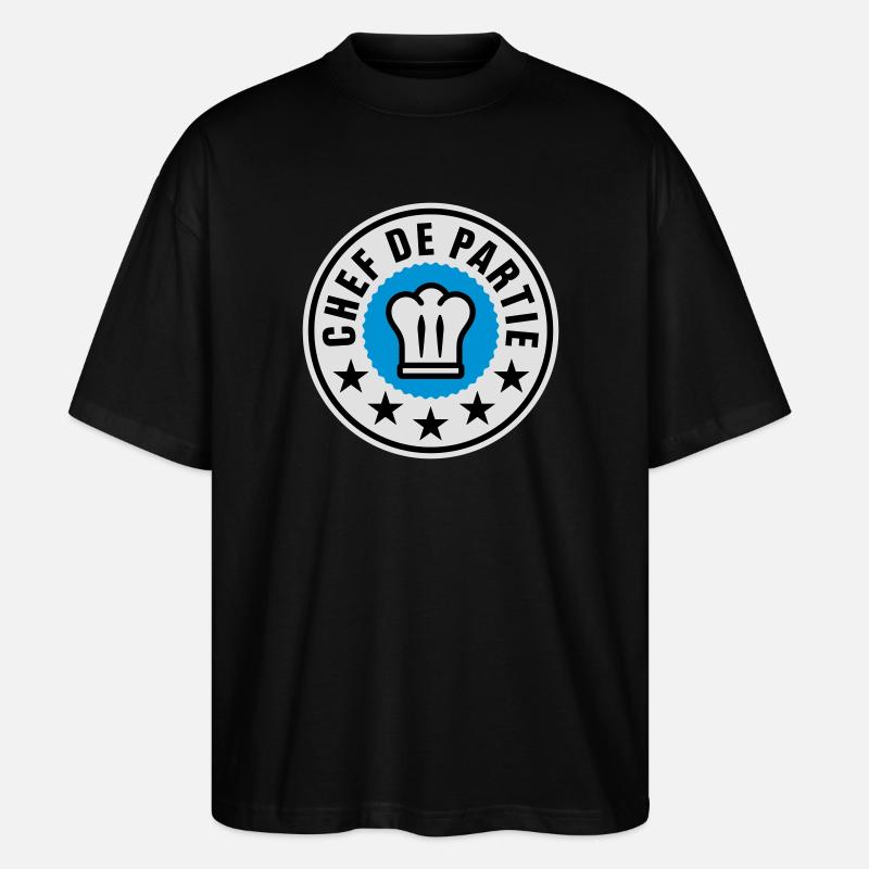 Chef de Partie - Stanley/Stella Oversized Unisex Bio T-Shirt Blaster 2.0 - Schwarz