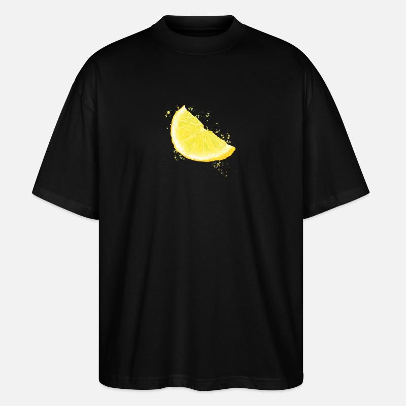 Zitrone - Stanley/Stella Oversized Unisex Bio T-Shirt Blaster 2.0 - Schwarz