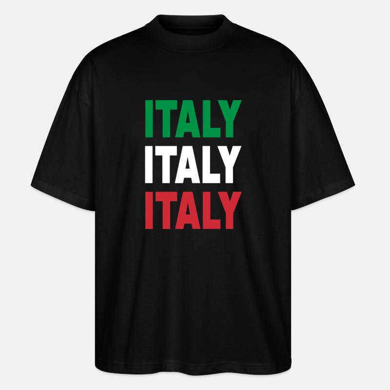 Italy / Gift / Gift Idea - Stanley/Stella Oversized Unisex Organic T-shirt Blaster 2.0 - black