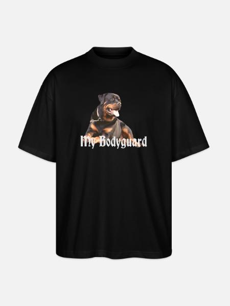 Rottweiler, dog head, dog sports, bodyguard, dog, - Stanley/Stella Oversized Unisex Organic T-shirt Blaster 2.0 - black