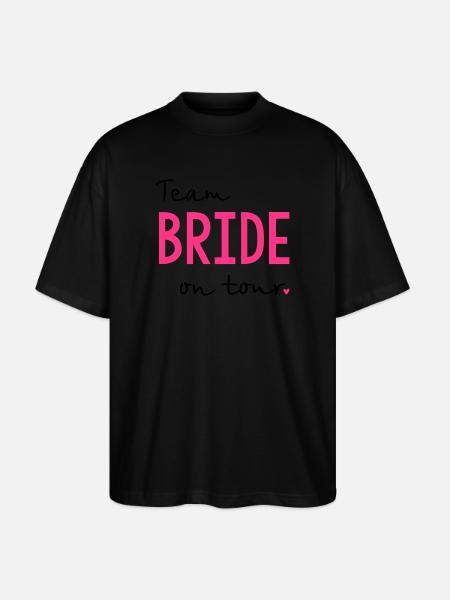 Team Bride on Tour Hen Party - Stanley/Stella Oversized Unisex Organic T-shirt Blaster 2.0 - black
