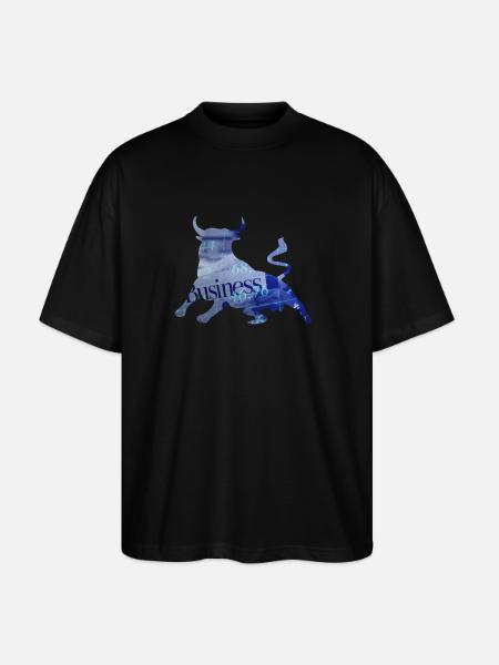Bourse actions taureau - T-shirt bio Blaster 2.0 coupe oversize Stanley/Stella Unisexe - noir