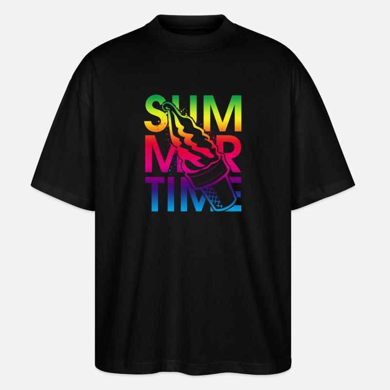 Sommerzeit Eis - Stanley/Stella Oversized Unisex Bio T-Shirt Blaster 2.0 - Schwarz