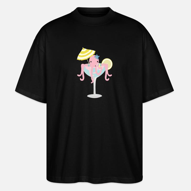 Oktopus - Stanley/Stella Oversized Unisex Bio T-Shirt Blaster 2.0 - Schwarz