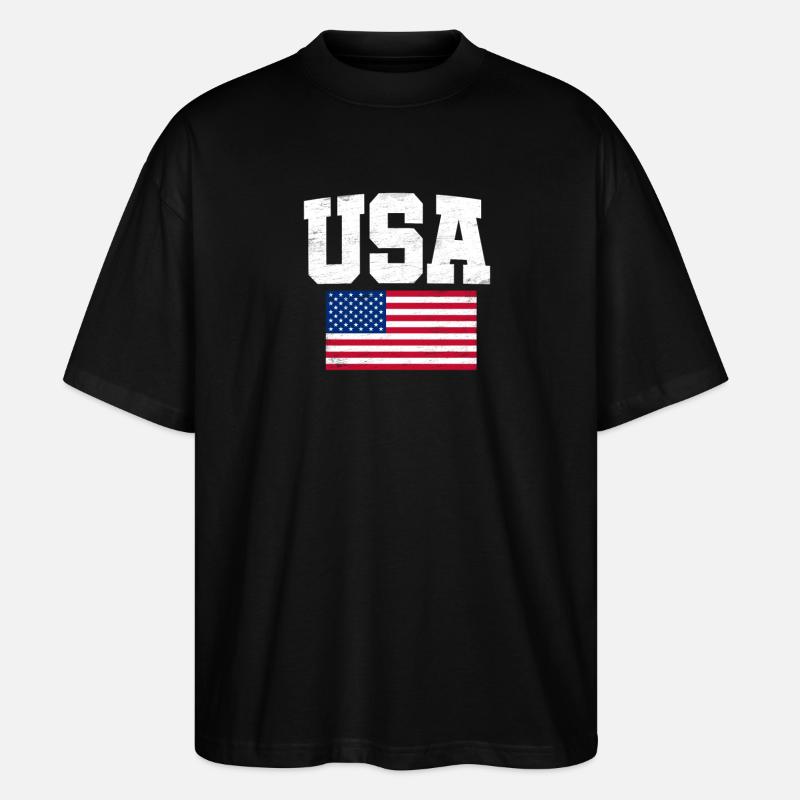 États-Unis - T-shirt bio Blaster 2.0 coupe oversize Stanley/Stella Unisexe - noir