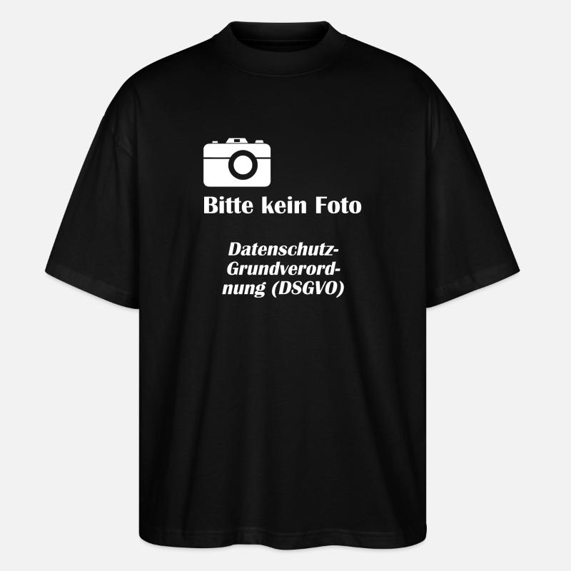 DSGVO1 Datenschutz - Stanley/Stella Oversized Unisex Bio T-Shirt Blaster 2.0 - Schwarz