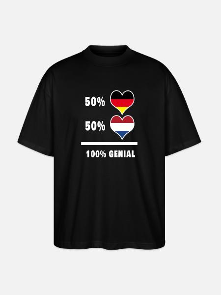 Germany and Netherlands awesome / Gift - Stanley/Stella Oversized Unisex Organic T-shirt Blaster 2.0 - black