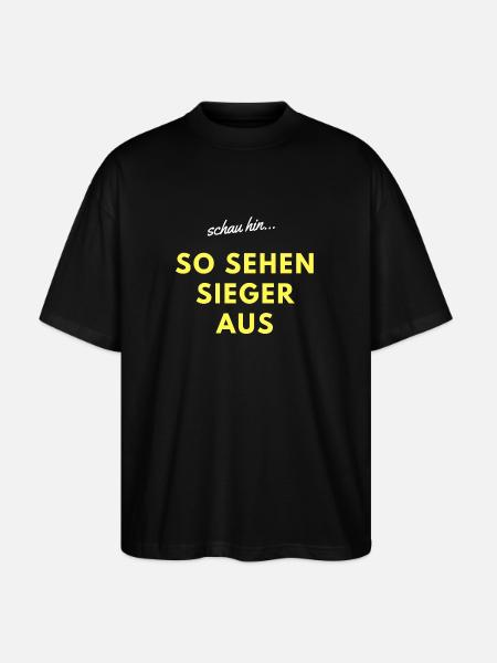 so sehen sieger aus - Stanley/Stella Oversized Unisex Bio T-Shirt Blaster 2.0 - Schwarz
