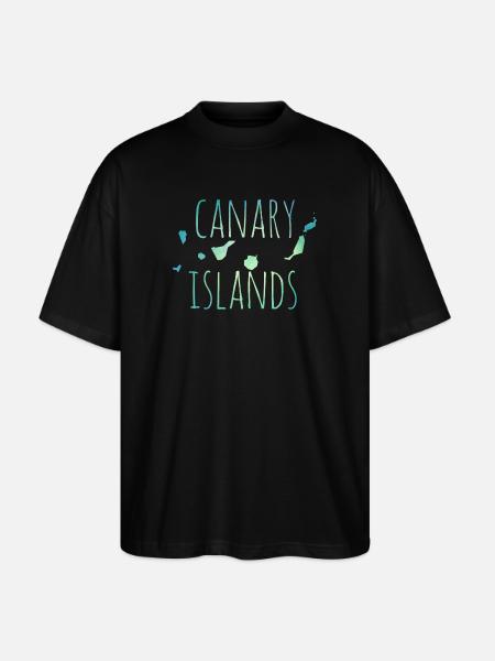 Canary Islands - Stanley/Stella Oversized Unisex Bio T-Shirt Blaster 2.0 - Schwarz