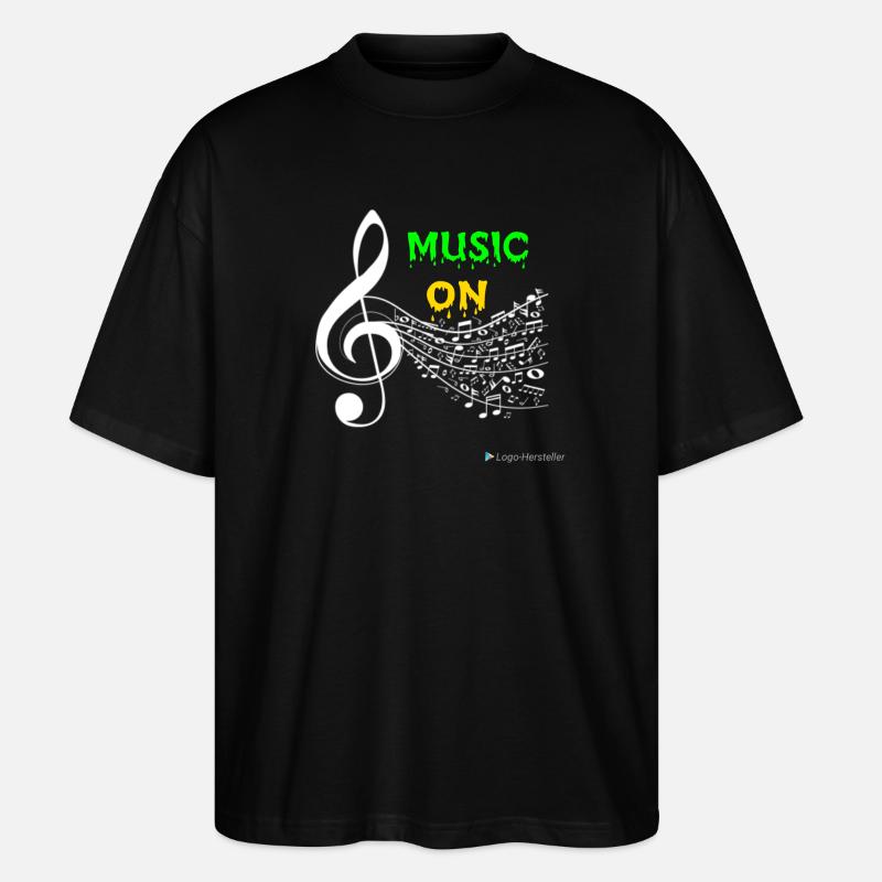 Music ON - Stanley/Stella Oversized Unisex Bio T-Shirt Blaster 2.0 - Schwarz