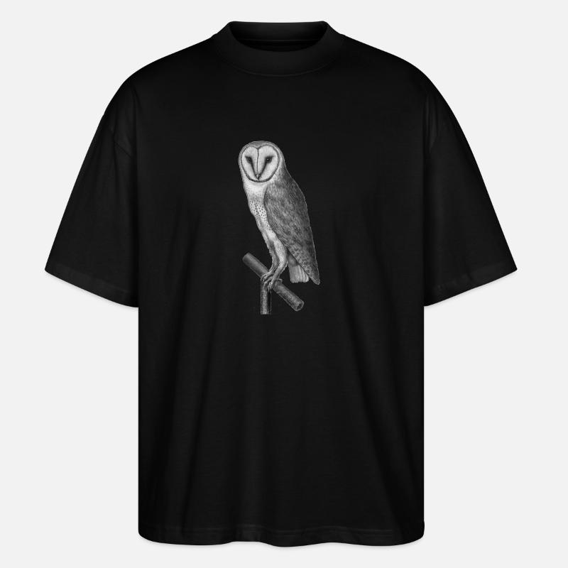Eule - Stanley/Stella Oversized Unisex Bio T-Shirt Blaster 2.0 - Schwarz