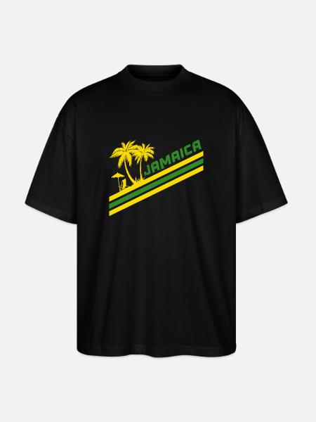 Jamaica Palms / Gift Caribbean - Stanley/Stella Oversized Unisex Organic T-shirt Blaster 2.0 - black