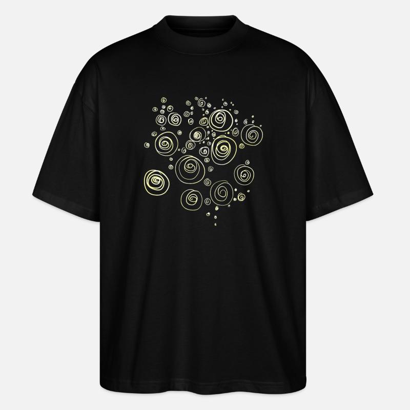 Coquillages / Spirales Abstrait - T-shirt bio Blaster 2.0 coupe oversize Stanley/Stella Unisexe - noir