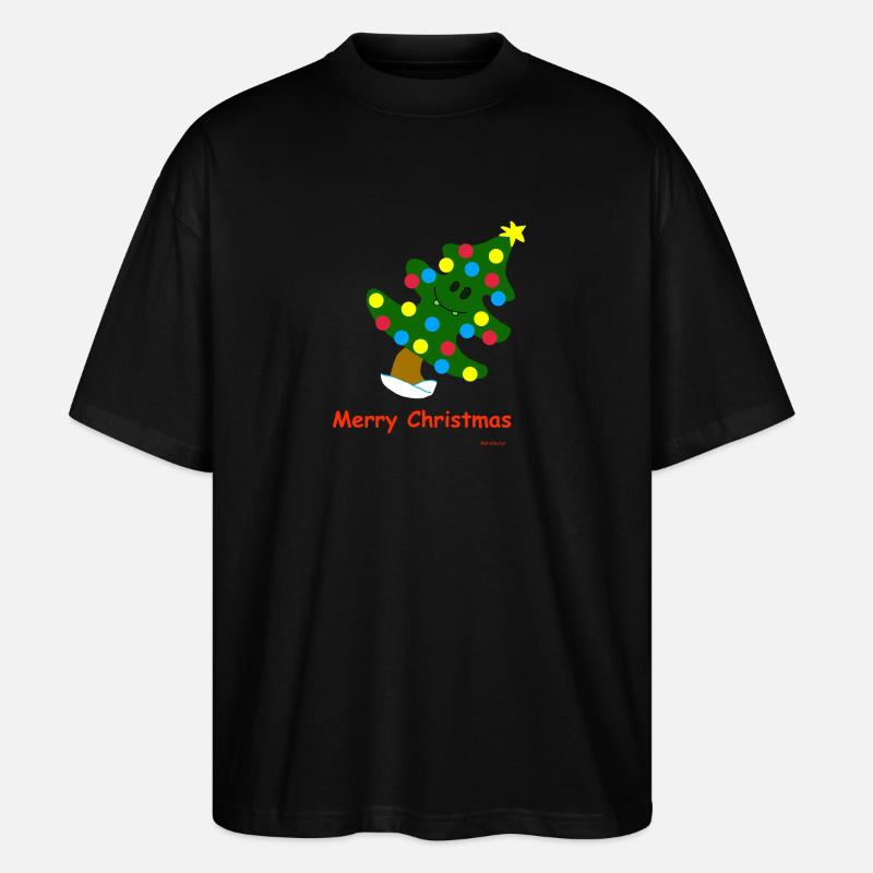 Weihnachtsbaum / Christmas Tree - Stanley/Stella Oversized Unisex Bio T-Shirt Blaster 2.0 - Schwarz