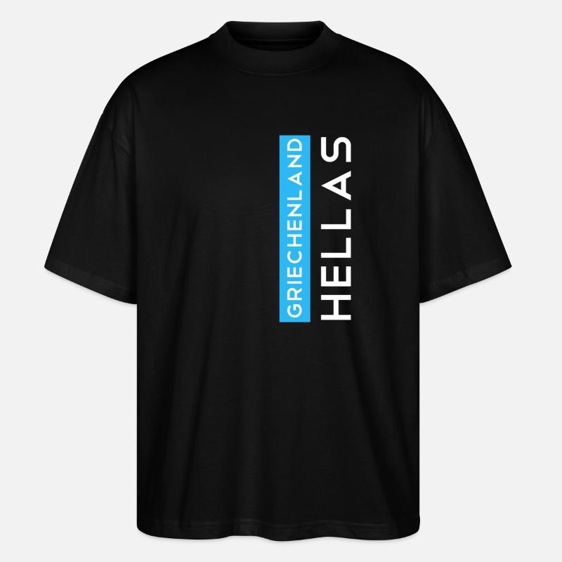 Grèce Hellas - T-shirt bio Blaster 2.0 coupe oversize Stanley/Stella Unisexe - noir