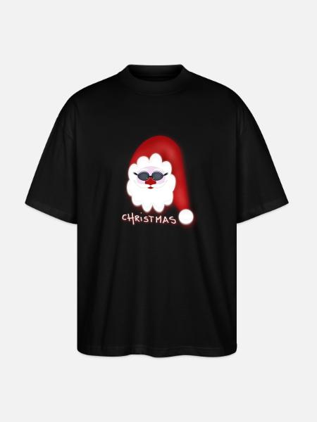 Christmas - cool Santa Claus - Stanley/Stella Oversized Unisex Organic T-shirt Blaster 2.0 - black