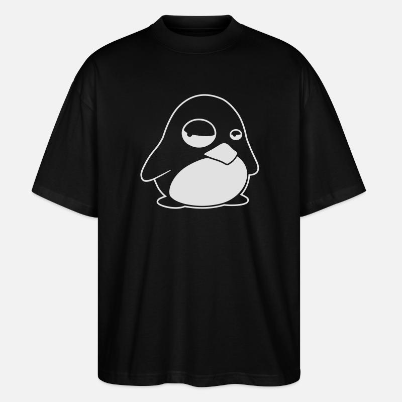 TUX Pinguin, LINUX - T-shirt bio Blaster 2.0 coupe oversize Stanley/Stella Unisexe - noir