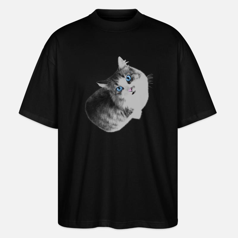 Maya le chat - Stanley/Stella Oversized Unisex Bio T-Shirt Blaster 2.0 - Schwarz