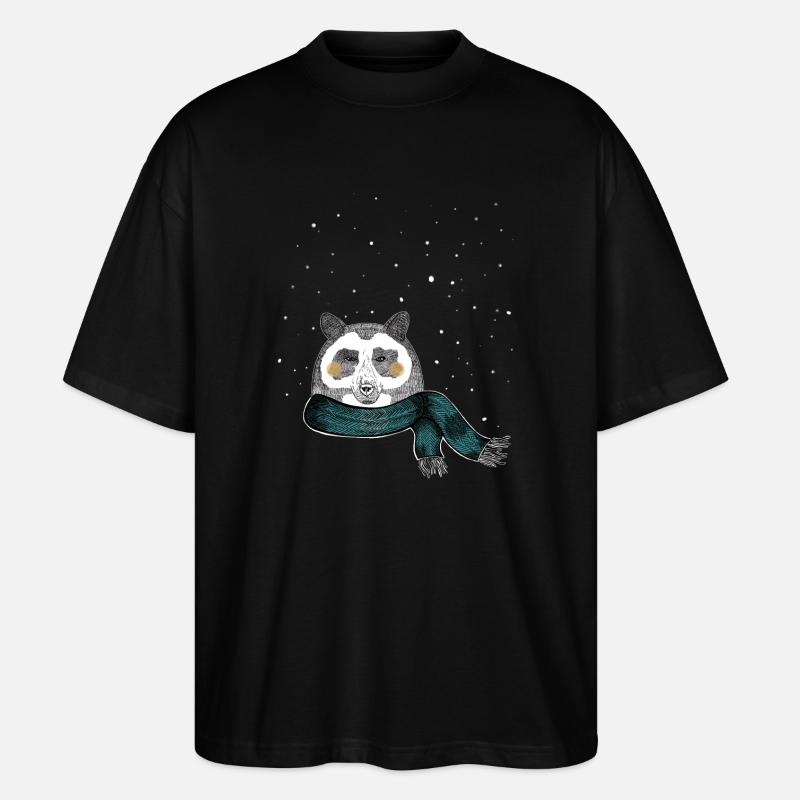 Winter Bär - Stanley/Stella Oversized Unisex Bio T-Shirt Blaster 2.0 - Schwarz