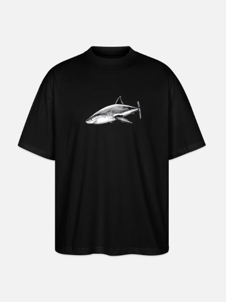 Great white shark - Stanley/Stella Oversized Unisex Organic T-shirt Blaster 2.0 - black