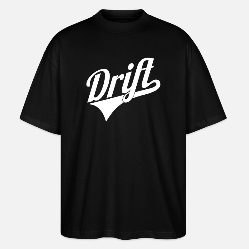 Logo de lettrage dérivé - T-shirt bio Blaster 2.0 coupe oversize Stanley/Stella Unisexe - noir