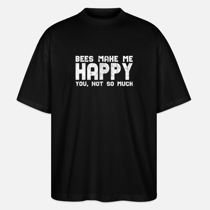 Bee beekeeper bees - Stanley/Stella Oversized Unisex Organic T-shirt Blaster 2.0 - black