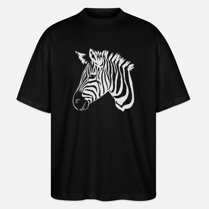 zebra light - Stanley/Stella Oversized Unisex Bio T-Shirt Blaster 2.0 - Schwarz