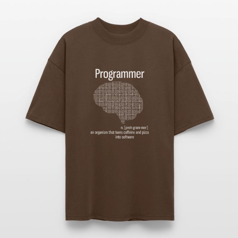 programmer brain pc computer definition pizza lo Stanley/Stella Oversized Unisex Organic T-shirt Blaster 2.0
