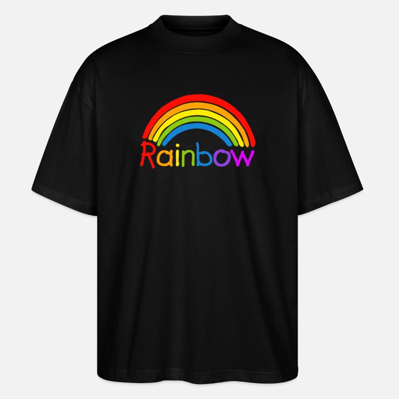 Rainbow regenbogen LGBT - Stanley/Stella Oversized Unisex Bio T-Shirt Blaster 2.0 - Schwarz