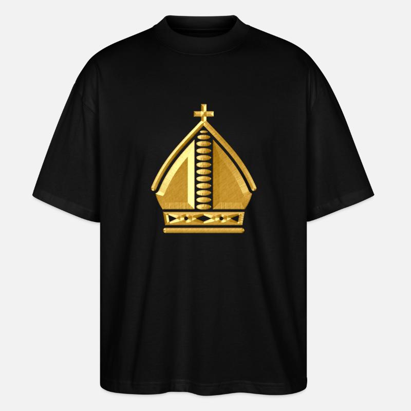 Papst Krone - Stanley/Stella Oversized Unisex Bio T-Shirt Blaster 2.0 - Schwarz