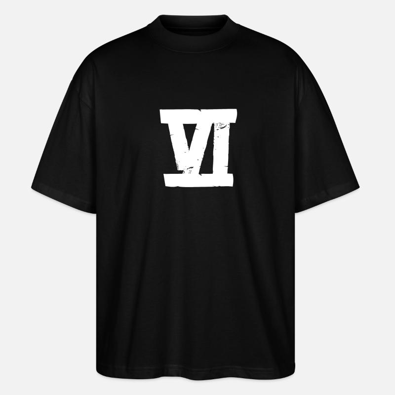 Six - ruban VI - T-shirt bio Blaster 2.0 coupe oversize Stanley/Stella Unisexe - noir