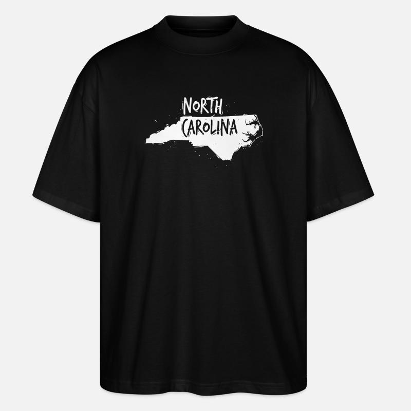 North Carolina - Stanley/Stella Oversized Unisex Bio T-Shirt Blaster 2.0 - Schwarz