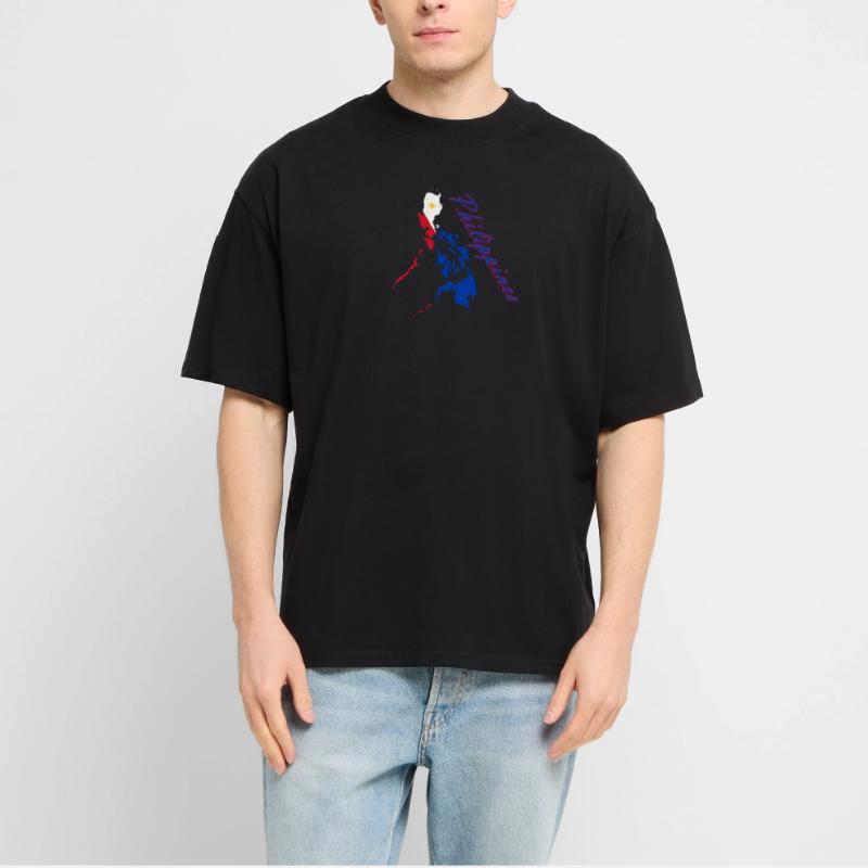 Philippines Flag Map Script Stanley/Stella Oversized Unisex Organic T-shirt Blaster 2.0