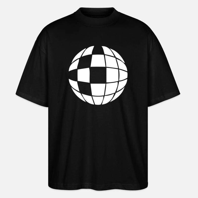 Diskokugel Disko Kugel - Stanley/Stella Oversized Unisex Bio T-Shirt Blaster 2.0 - Schwarz