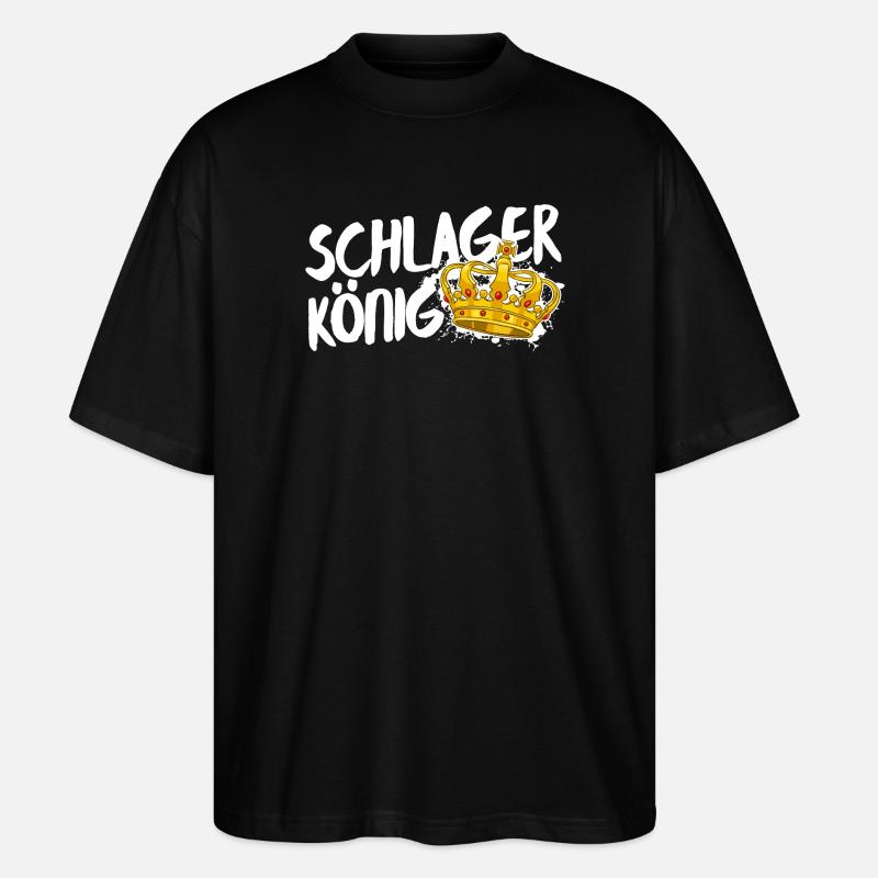 Schlager King Schlager King Krone Déclaration - T-shirt bio Blaster 2.0 coupe oversize Stanley/Stella Unisexe - noir
