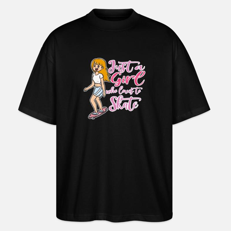 Skateboard - Stanley/Stella Oversized Unisex Bio T-Shirt Blaster 2.0 - Schwarz